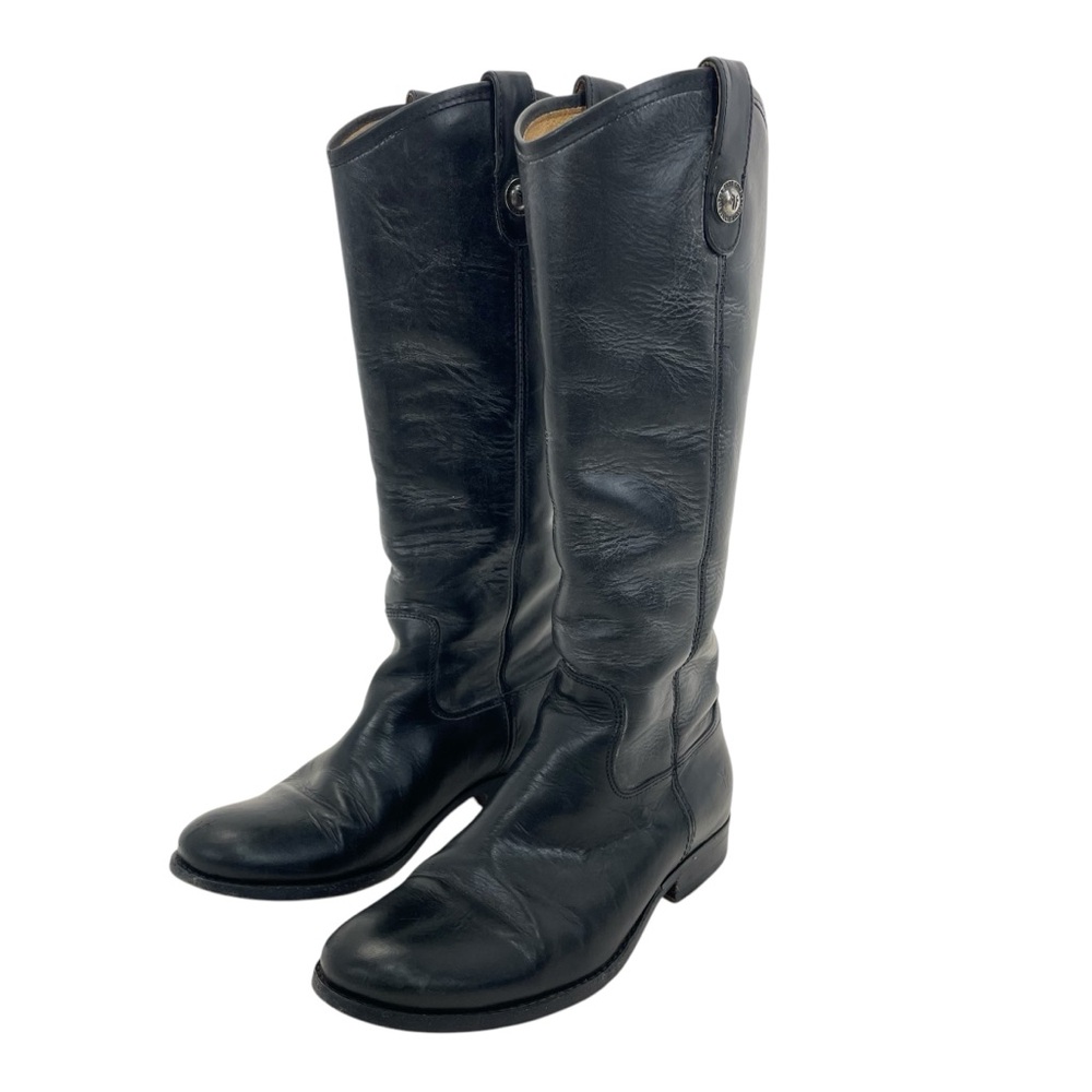 Frye Melissa Button Riding Boots 7 1/2 Black - Picture 7 of 16